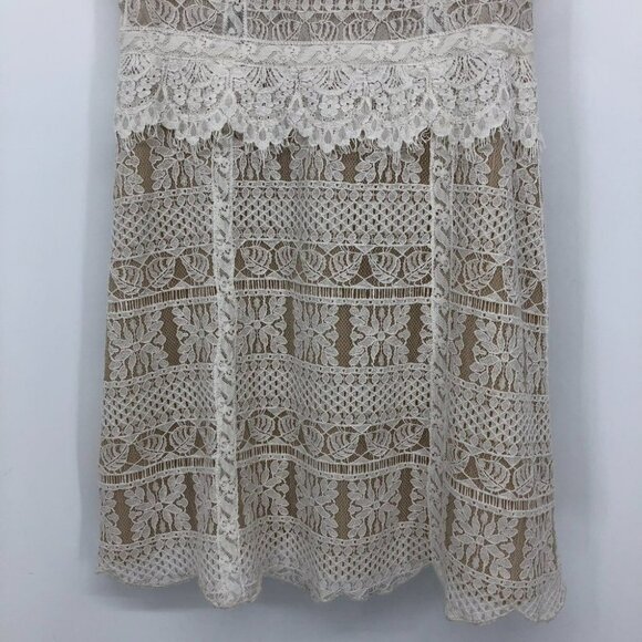 NWT Allsaints Melia Lace sleeveless mini Dress Size 6 in Oyster White - Picture 10 of 16